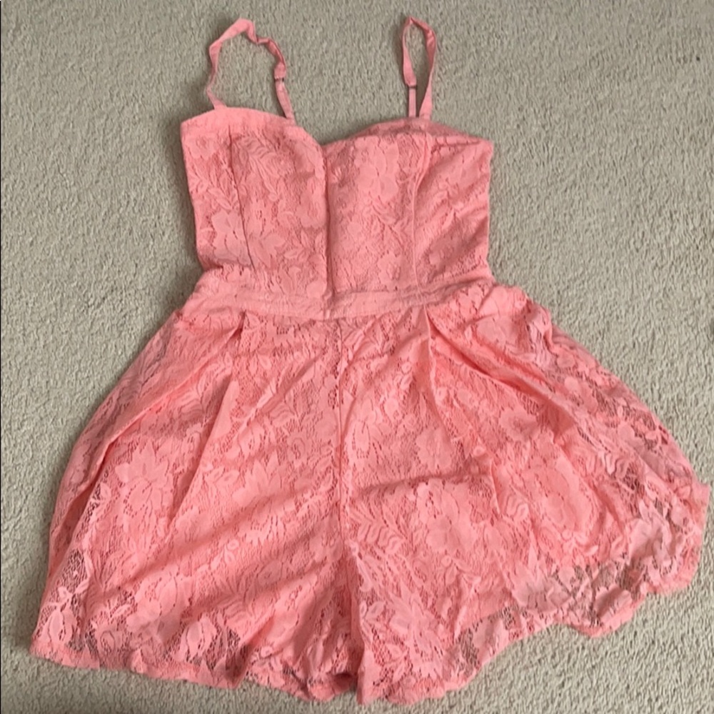 Hollister Coral Romper